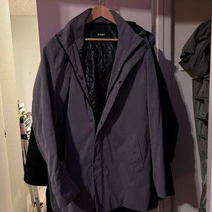 DKNY Gray, Suede-like, long jacket